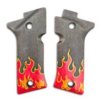 Beretta 80X Cheetah maple grips - Flame / hand-painted