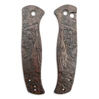 CIVIVI Incindie walnut handle scales - Grim Reaper Dark / hand-painted