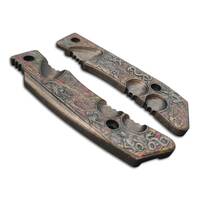Fox Knives Military Division Forprene maple handle scales - Hell / hand-painted