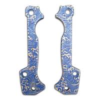 Cold Steel AD-15 maple handle scales - Japan Wave / hand-painted