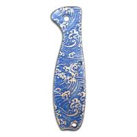 ESEE Zancudo maple handle scales - Japan Wave / hand-painted