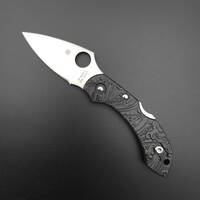 Spyderco Dragonfly 2 maple handle scales - Japan Wave Black / hand-painted