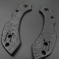 Spyderco Dragonfly 2 maple handle scales - Japan Wave Black / hand-painted