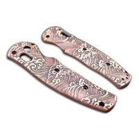 Benchmade Volli 1000001 maple handle scales - Japan Wave Blueberry / hand-painted