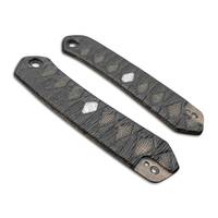 CIVIVI Vision FG maple handle scales - Katana Black Silver Coin / hand-painted