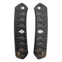 CIVIVI Vision FG maple handle scales - Katana Black Silver Coin / hand-painted
