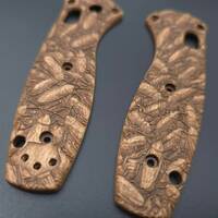 Benchmade Mini Barrage 585 maple handle scales - Kitchen Buddies (3166) / hand-painted