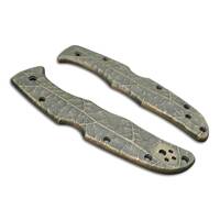 Spyderco Endura 4/Matriarch 2 maple handle scales - Leaf Dark Green / hand-painted