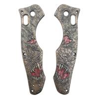Benchmade Contego 810 maple handle scales - Monster V1 Dark / hand-painted