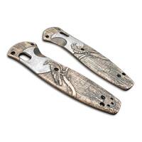 Benchmade Barrage 580 maple handle scales - Moon Raven / hand-painted