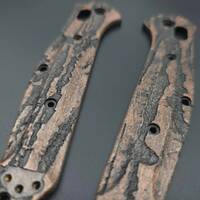 Benchmade Osborne 940-1 maple handle scales - Roughness Bronze / hand-painted