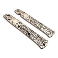Cold Steel Ti-Lite 4 maple handle scales - Skeleton / hand-painted