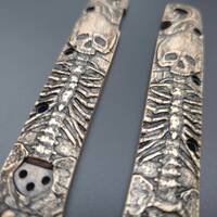 Cold Steel Ti-Lite 4 maple handle scales - Skeleton / hand-painted
