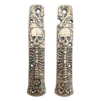 Cold Steel Ti-Lite 4 maple handle scales - Skeleton / hand-painted
