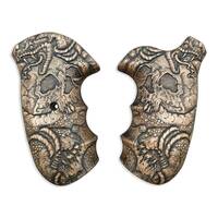 Colt Anaconda (Pre 2020) maple grips - Skull Snake / hand-painted