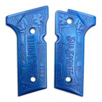 Beretta 92X, M9A3, M9A4 maple grips - Sua Sponte Ultramarine Pearl / hand-painted