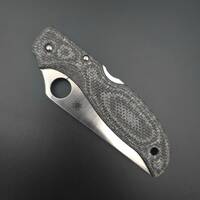 Spyderco Stretch 2 XL Carbon Fibers black handle scales - Traditional / hand-painted
