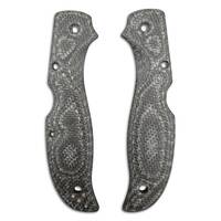 Spyderco Stretch 2 XL Carbon Fibers black handle scales - Traditional / hand-painted