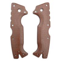Cold Steel AD-10 Micarta Brown Burlap handle scales - Traditional / hand-painted