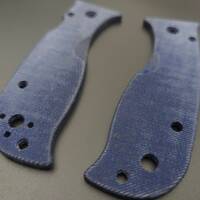 Spyderco Lil' Temperance 3/Lightweight Micarta Denim handle scales - Traditional / hand-painted