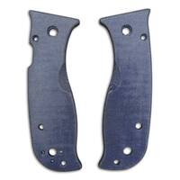 Spyderco Lil' Temperance 3/Lightweight Micarta Denim handle scales - Traditional / hand-painted