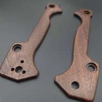 Cold Steel AD-15 walnut handle scales - Traditional / hand-painted
