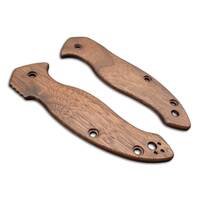 Spyderco Canis walnut handle scales - Traditional / hand-painted