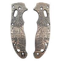 Spyderco Manix 2 Lightweight maple handle scales - Vegvisir V2 / hand-painted