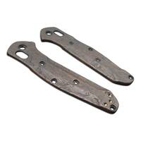 Benchmade Mini Osborne 945 walnut handle scales - Wood Bark V2 Dark / hand-painted