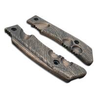 Fox Knives Military Division Forprene maple handle scales - Wood Bark (3169) / hand-painted