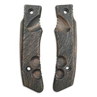 Fox Knives Military Division Forprene maple handle scales - Wood Bark (3169) / hand-painted