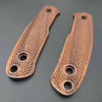 Kizlyar Asket walnut handle scales - Classic V2 / hand-painted