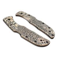 Spyderco Endela maple handle scales - Deus Est Machina / hand-painted