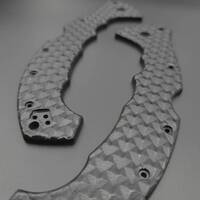 Cold Steel Talwar 5.5 maple handle scales - Dragon Scales Black / hand-painted