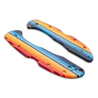 Spyderco Delica 4, Lil' Matriarch Micarta Mexican Blanket handle scales - Traditional / hand-finished