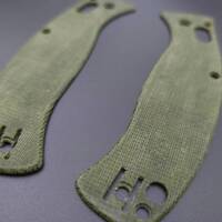 Spyderco D'Allara 3 Micarta Olive handle scales - Traditional / hand-painted