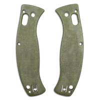 Spyderco D'Allara 3 Micarta Olive handle scales - Traditional / hand-painted