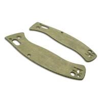Spyderco D'Allara 3 Micarta Olive handle scales - Traditional / hand-painted