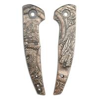 Reate J.A.C.K. maple handle scales - Yin Yang Dragon / hand-painted
