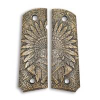 1911 full-size maple grips - War Chief / hand-painted