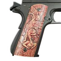 Quis Ut Deus Cherry - 1911 Full Size Magwell Grips
