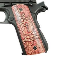 Quis Ut Deus Cherry - 1911 Full Size Magwell Grips