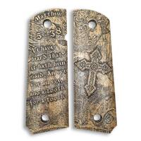1911 full-size maple grips - Matthew 5:38 / hand-painted
