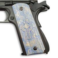 1911 Full-Size Maple Grips - Revelation 19:11 Azure / Hand-painted
