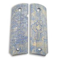 1911 full-size maple grips - Revelation 19:11 Azure / hand-painted