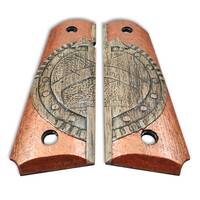 1911 Full-Size Maple Grips - Spartan Shield / Hand-painted