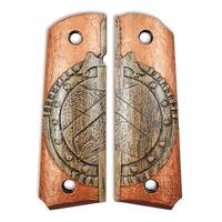 1911 full-size maple grips - Spartan Shield / hand-painted