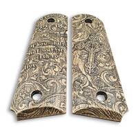 1911 Full-Size Maple Grips - Exodus 22:18 / Hand-painted