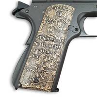 1911 Full-Size Maple Grips - Exodus 22:18 / Hand-painted