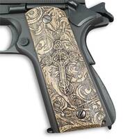 1911 Full-Size Maple Grips - Exodus 22:18 / Hand-painted